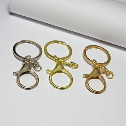 colour choices for keyring metal come in Silver, yellow gold and rose gold