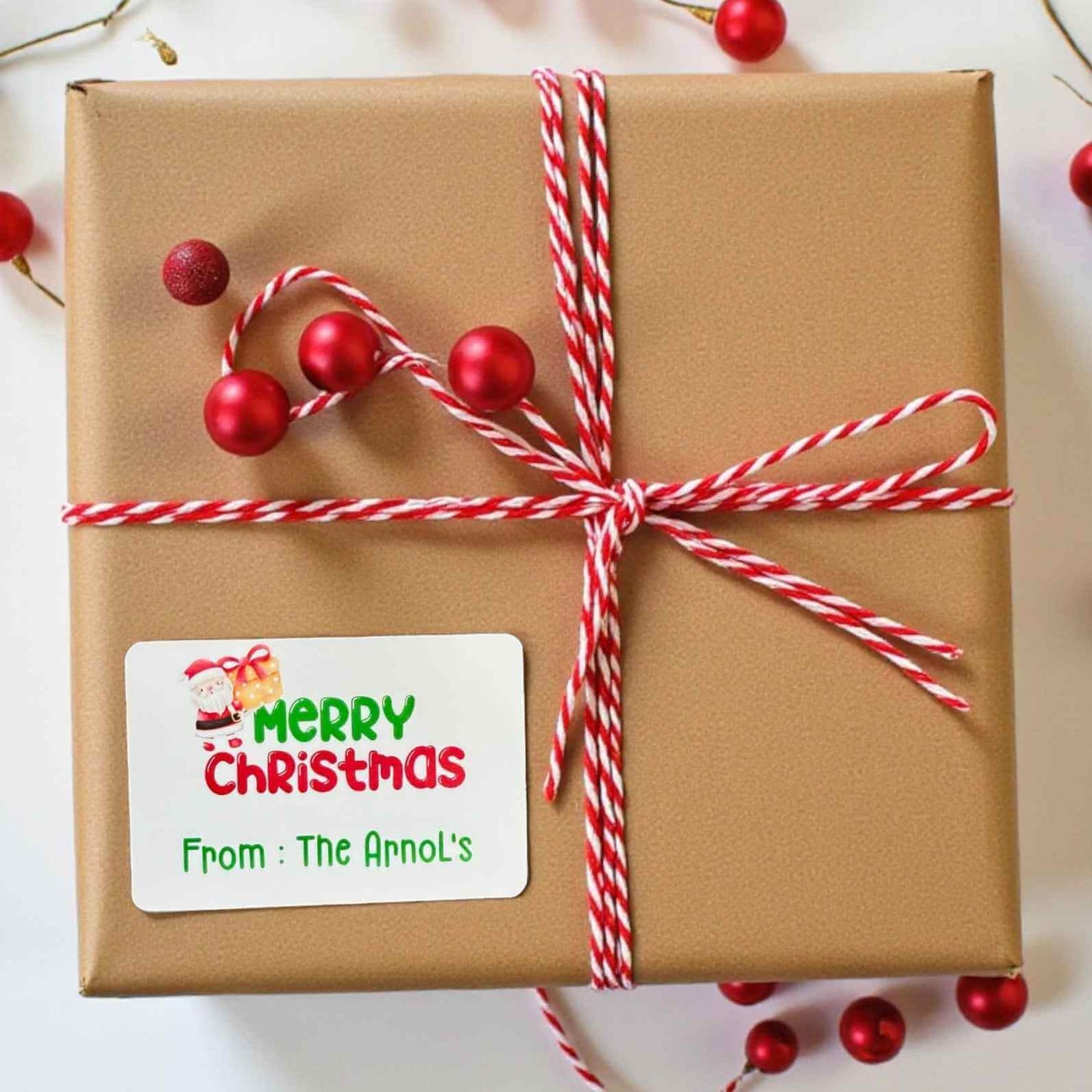 Personalised Christmas Sticker Tags Australia
