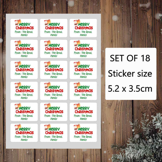 Personalised Christmas Sticker Tags Australia