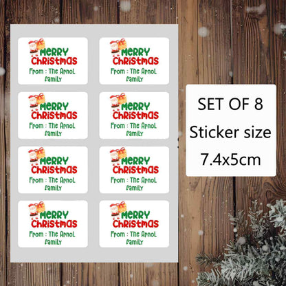 Personalised Christmas Sticker Tags Australia